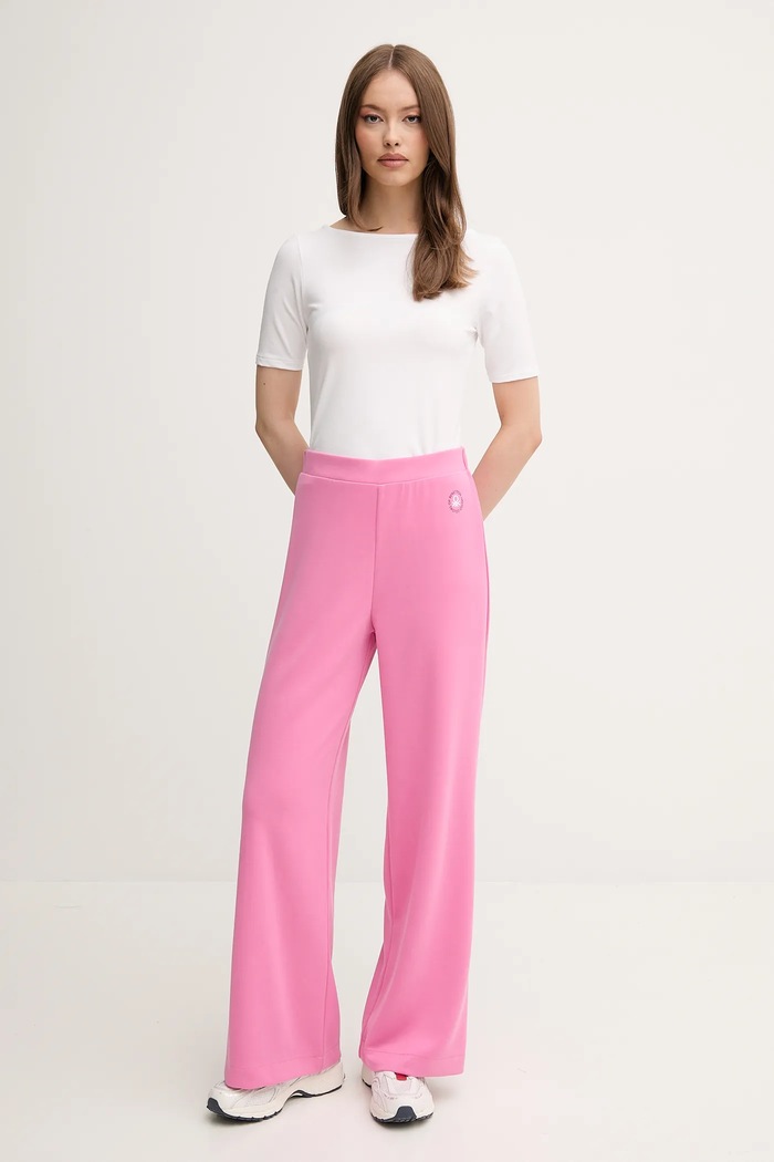 United Colors of Benetton spodnie dresowe 3JLC3F04C różowy SS25