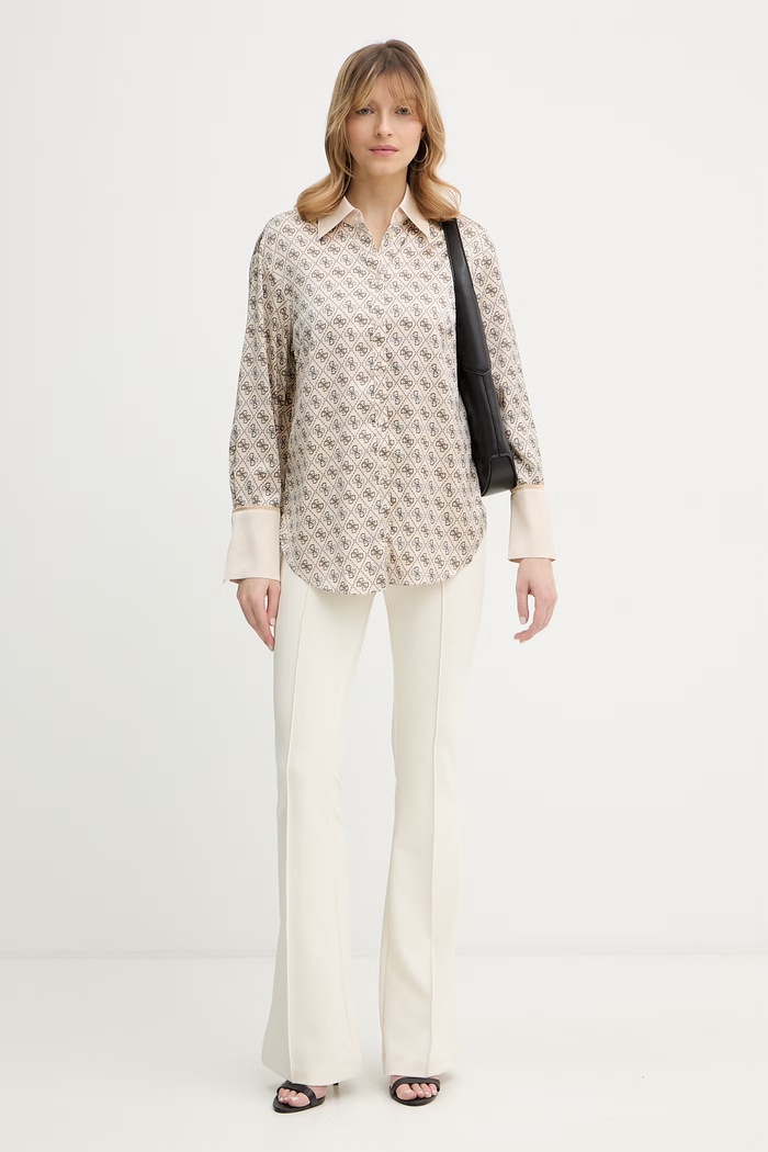 Hlače Guess EVELINA W4YB01.KCBO2 bež SS26