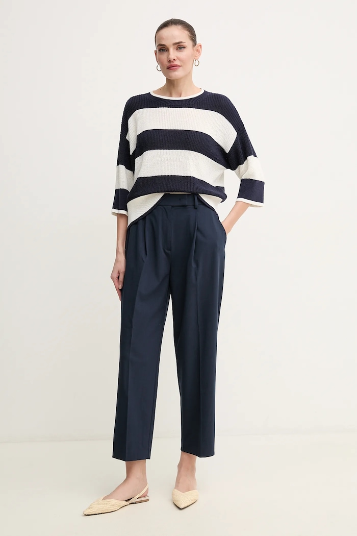 Tommy Hilfiger spodnie WW0WW44793 granatowy SS25
