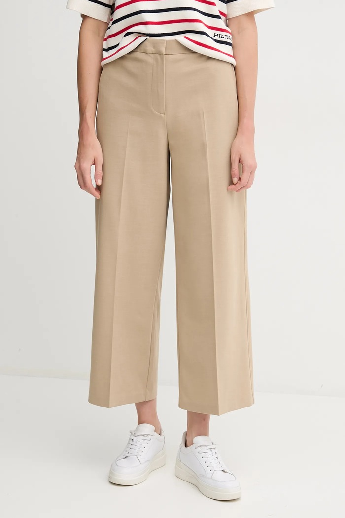 Tommy Hilfiger nadrág elasztánnal bézs WW0WW45463