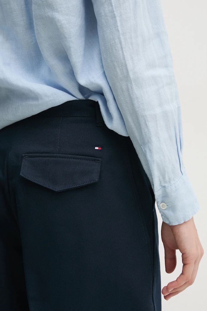 Дрехи Памучен панталон Tommy Hilfiger WW0WW45487 тъмносин