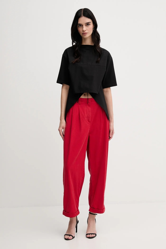 Nohavice Tommy Hilfiger WW0WW45589 červená SS25