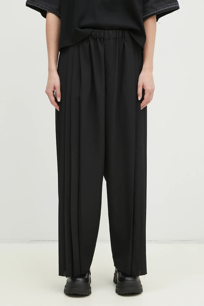 Hlače s primjesom vune Undercover Pants ravni crna UP1E1501