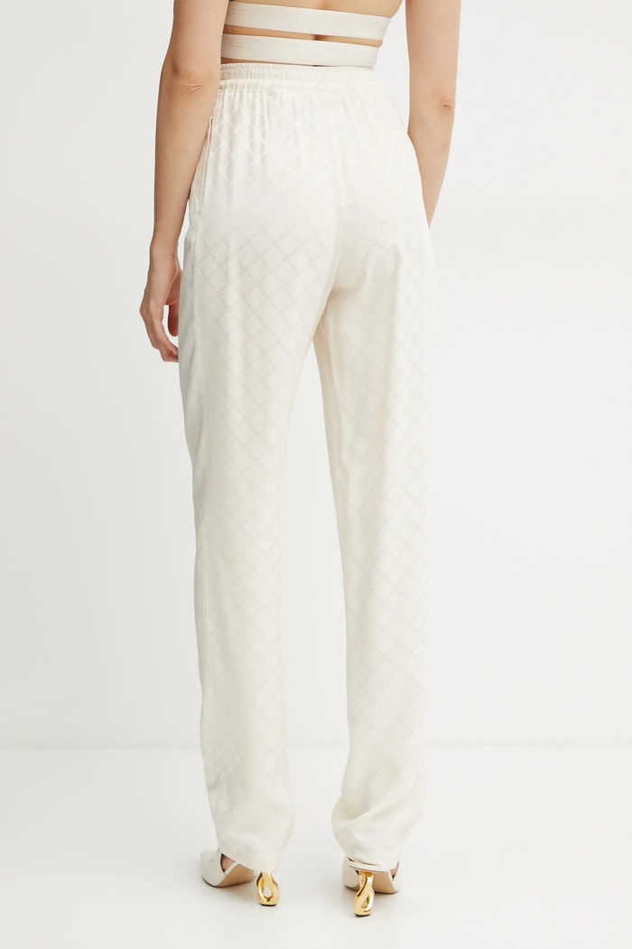Odzież Elisabetta Franchi spodnie PA09152E2 beżowy