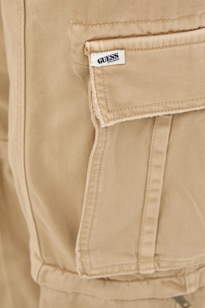 Βαμβακερό παντελόνι Guess Originals πράσινο W5GA2I.WGCVA