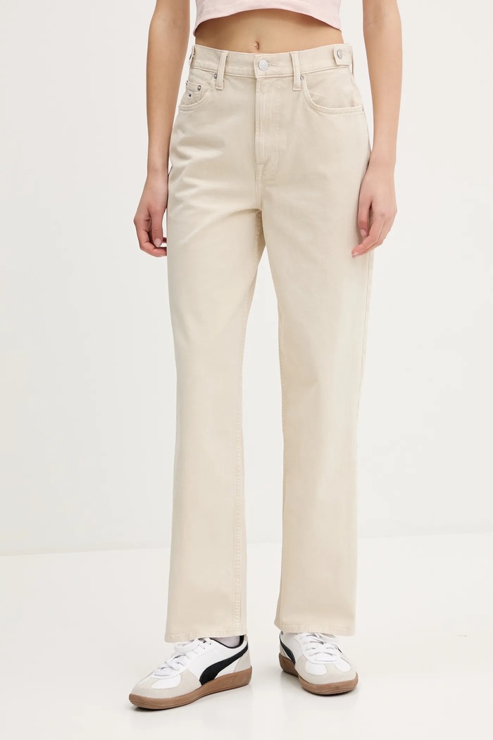 Džíny Tommy Jeans Planet friendly béžová DW0DW20349