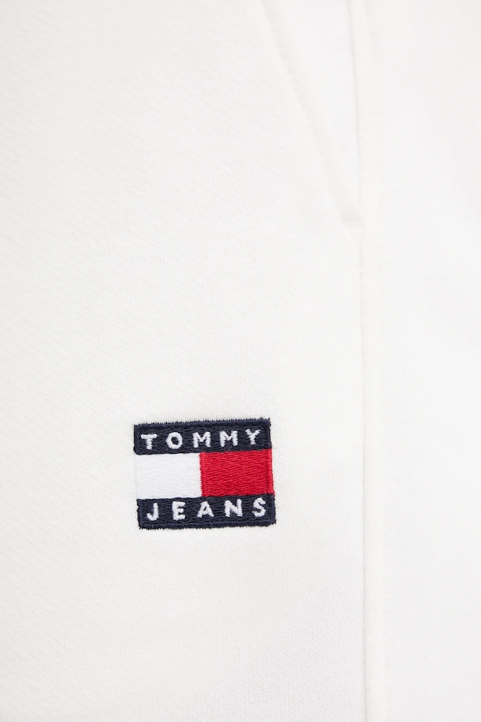 Tommy Jeans pantaloni de trening din bumbac alb DW0DW20679
