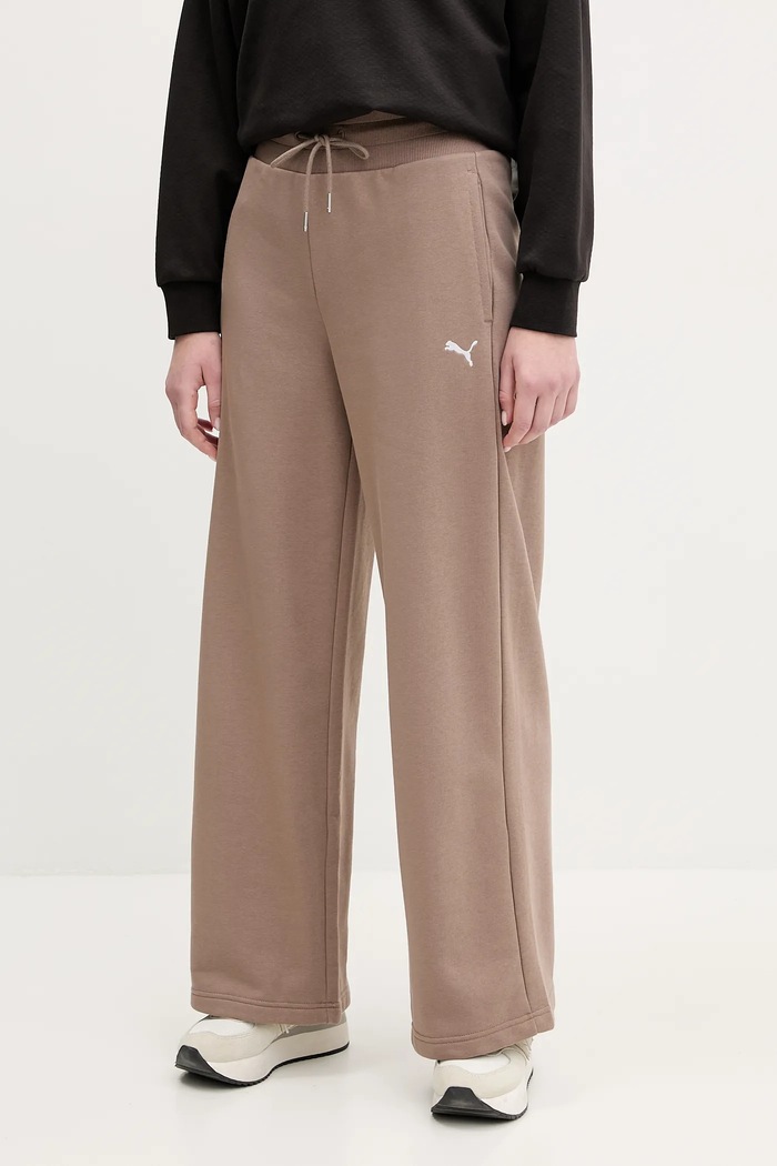 Donji dio trenirke Puma pletivo smeđa 629754