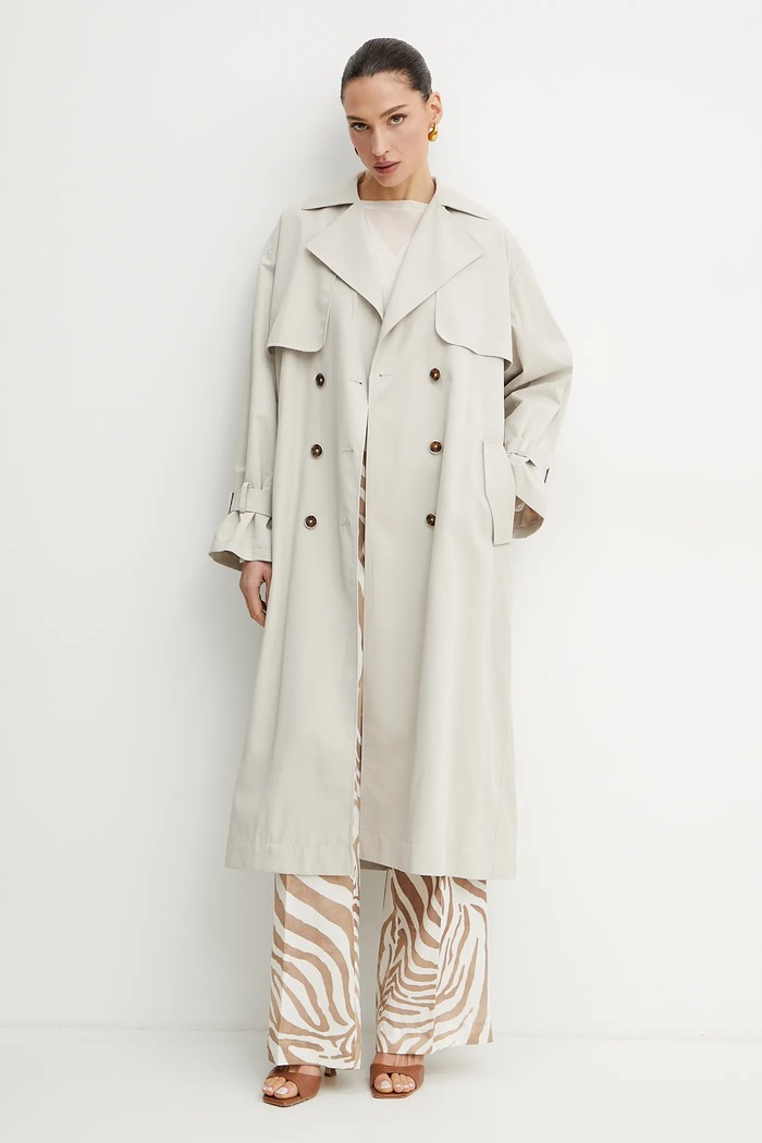 Nohavice s prímesou ľanu Marciano by Guess GISELLE 5GGB01.7314A béžová SS25