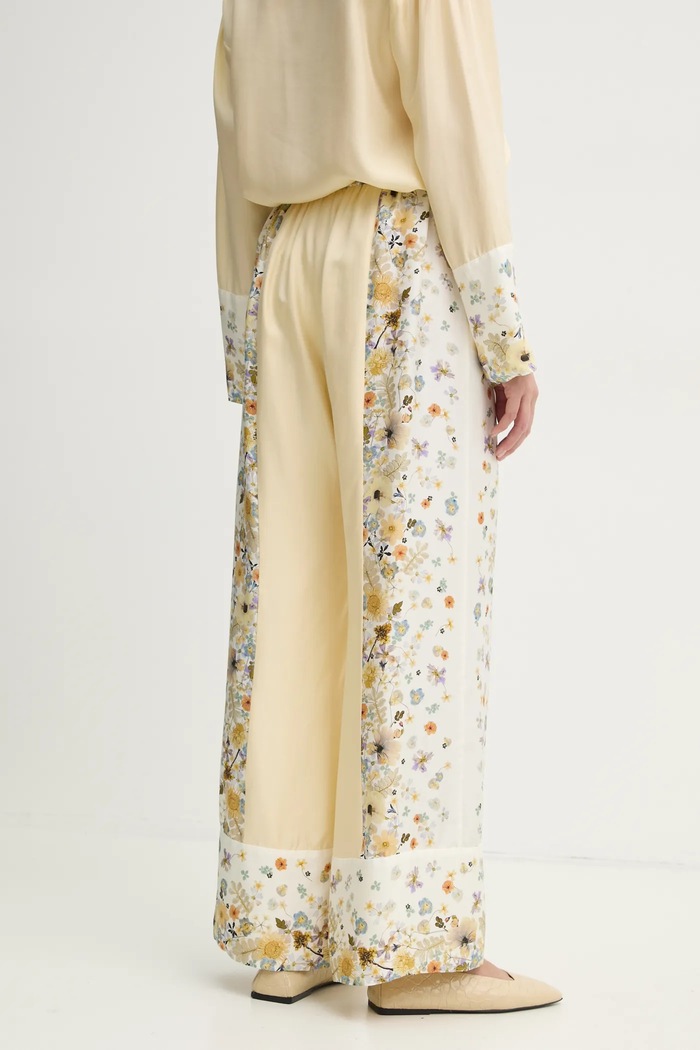 Îmbrăcăminte MUNTHE pantaloni de matase FABERT 251140025118 bej