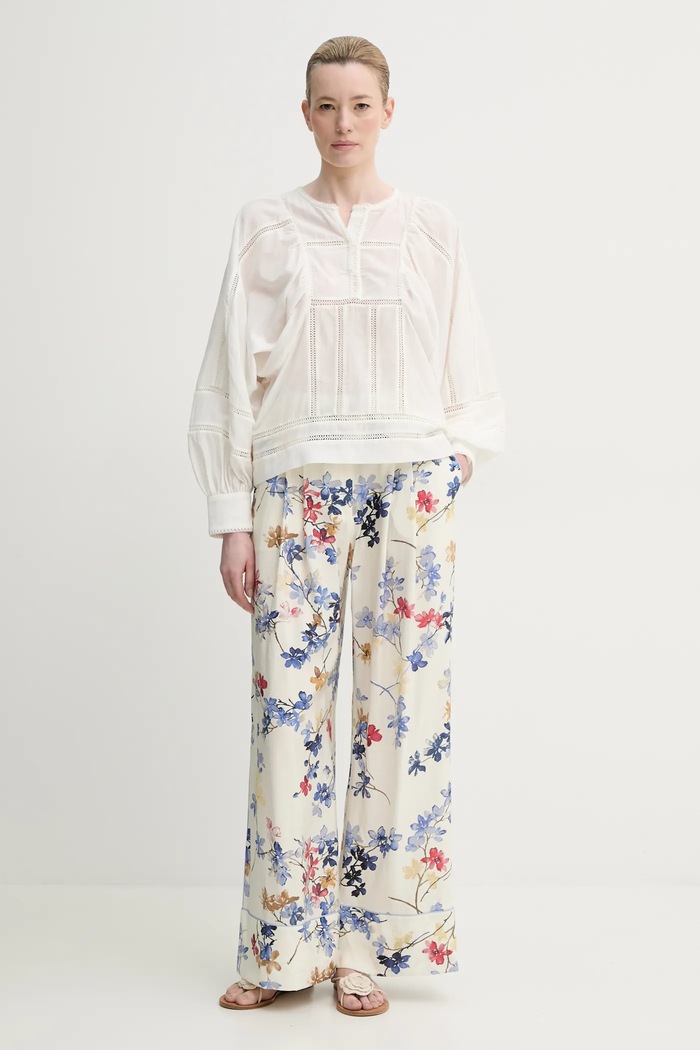 MUNTHE pantaloni FAICUS 251142525121 bej SS25