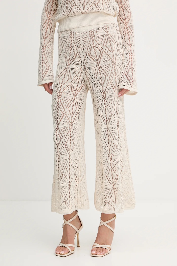 Liu Jo pantaloni drept bej WA5341.MS007