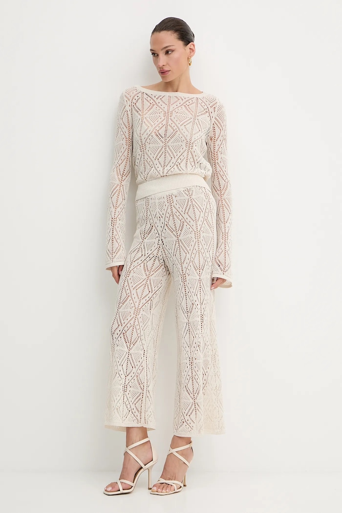 Liu Jo pantaloni WA5341.MS007 bej SS25