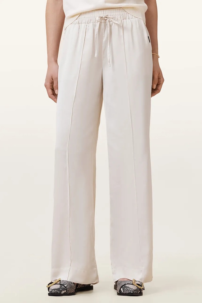 Kalhoty AllSaints ALBA W018TC béžová SS25