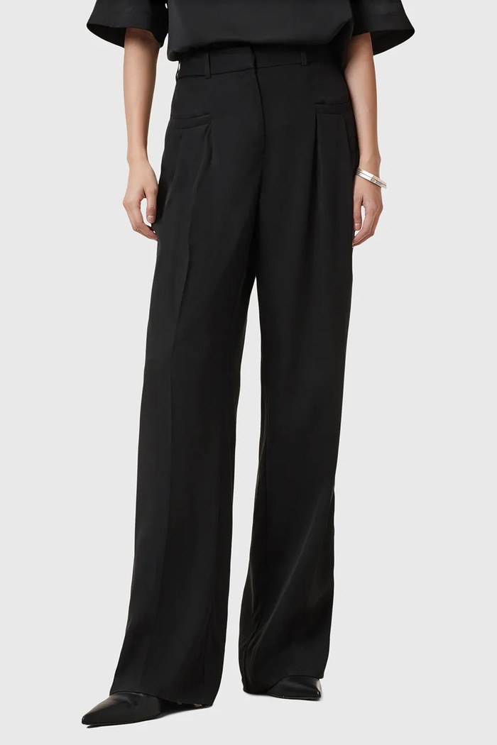 Nohavice AllSaints ZENNI W023TC čierna SS25