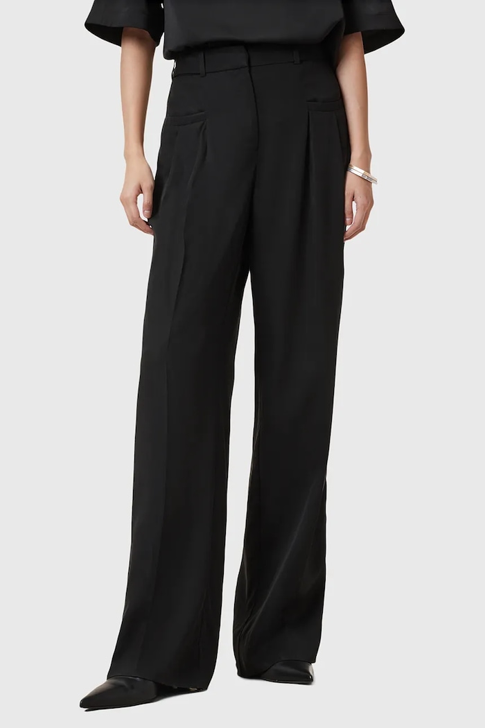 Nohavice AllSaints ZENNI W023TC čierna SS25