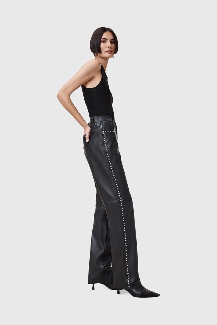 Kožené kalhoty AllSaints SAIGE W031TC