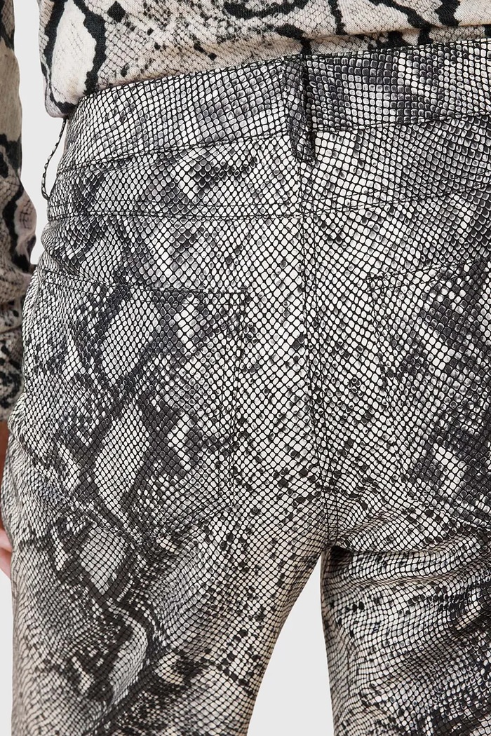 Kožené nohavice AllSaints SAIGE viacfarebná W012TC