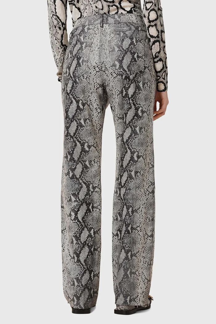 Kožené nohavice AllSaints SAIGE W012TC viacfarebná