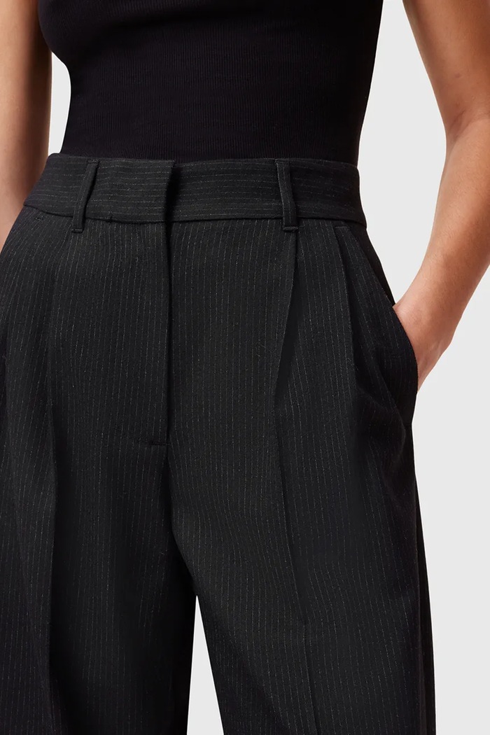 Odzież AllSaints spodnie PINNIE W033QC czarny