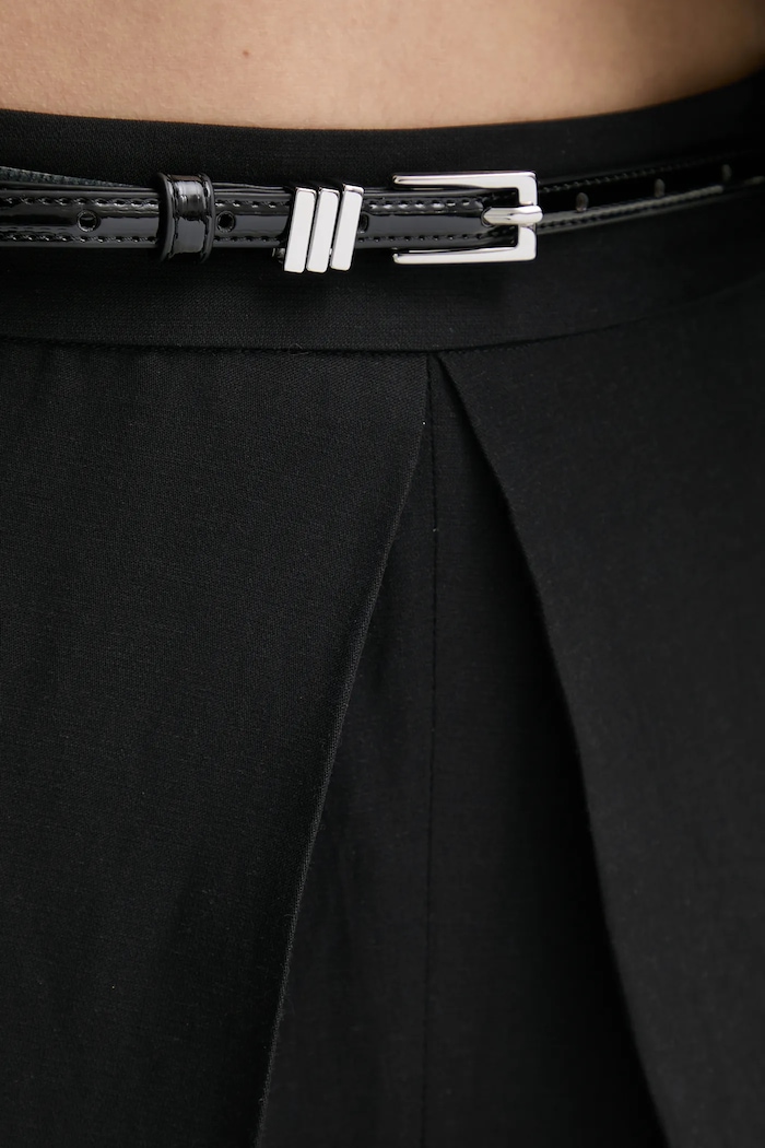 ISABELLE BLANCHE pantaloni din amestec de in negru IS25SS.P059.T004