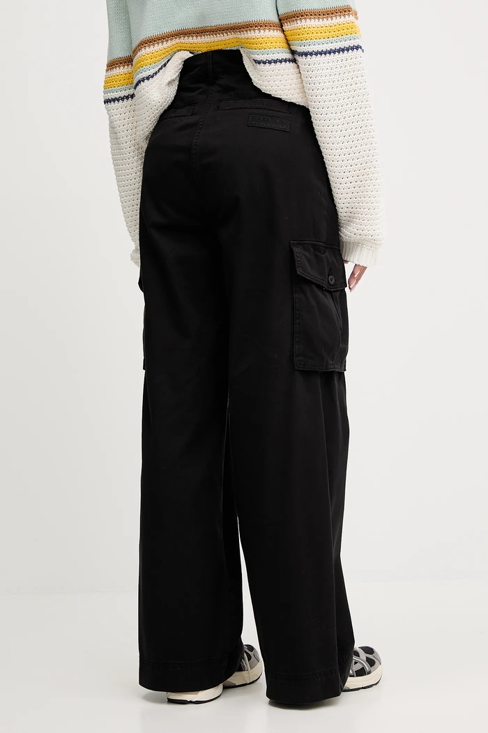 Îmbrăcăminte Napapijri pantaloni de bumbac M-Selva NP0A4IL49411 negru