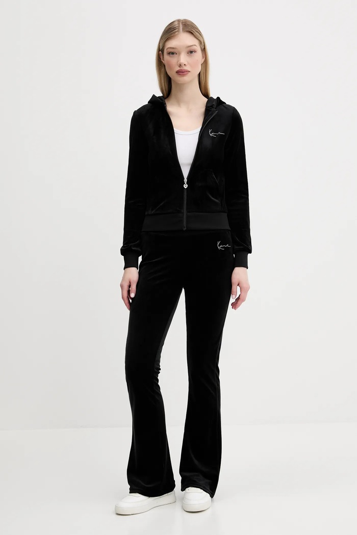 Karl Kani spodnie dresowe welurowe 61040069 czarny SS25