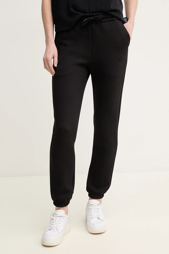 MACKAGE pantaloni de trening tricotaj negru NEV.R