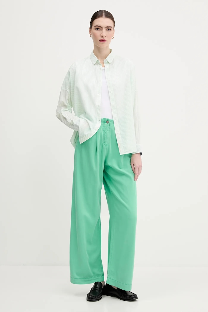 Kalhoty United Colors of Benetton 4LEDDF09O zelená SS25