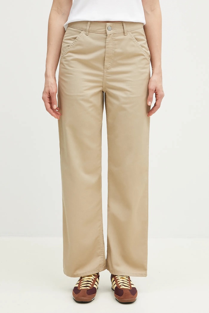 Kalhoty Carhartt WIP Simple Pant jednoduchý béžová I031562.G102