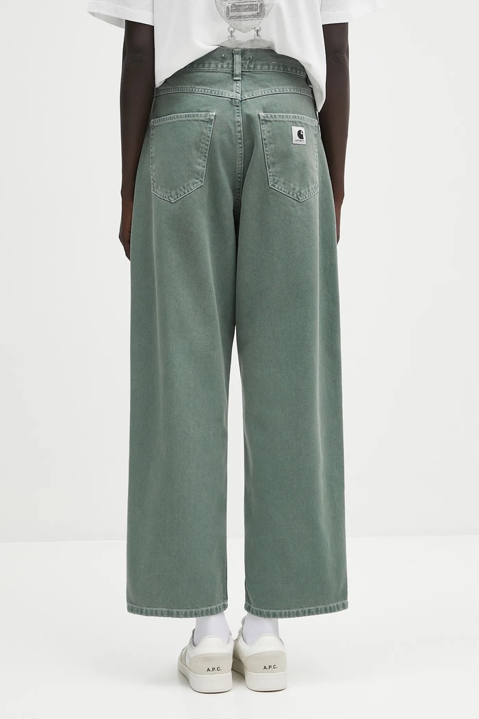 Îmbrăcăminte Carhartt WIP pantaloni de bumbac Brandon Pant I034837.2M24J verde