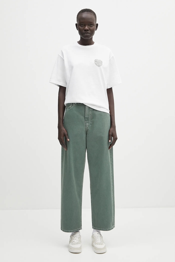 Carhartt WIP pantaloni de bumbac Brandon Pant I034837.2M24J verde