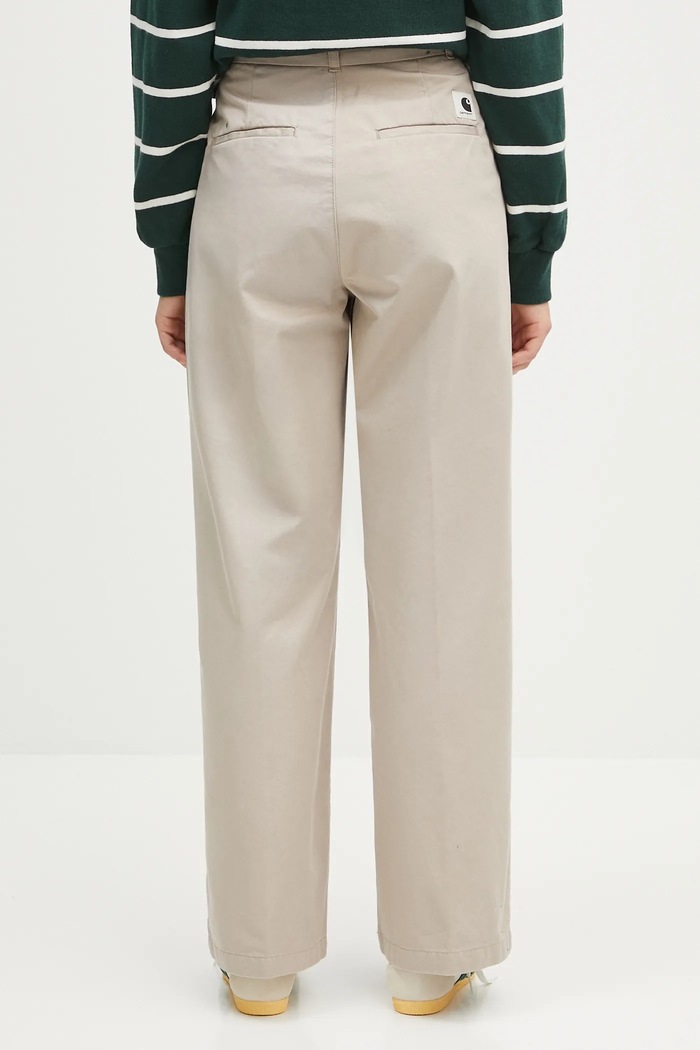 Одежда Хлопковые брюки Carhartt WIP Leola Pant I033147.2OR06 бежевый
