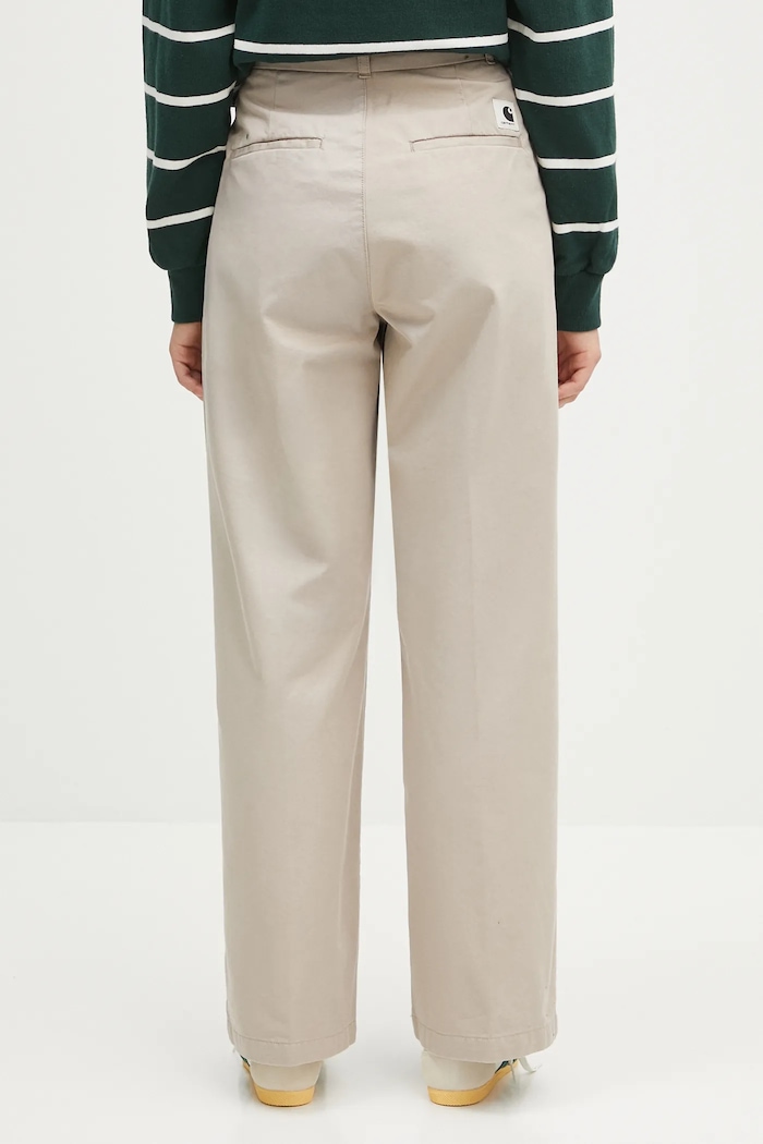 Одежда Хлопковые брюки Carhartt WIP Leola Pant I033147.2OR06 бежевый