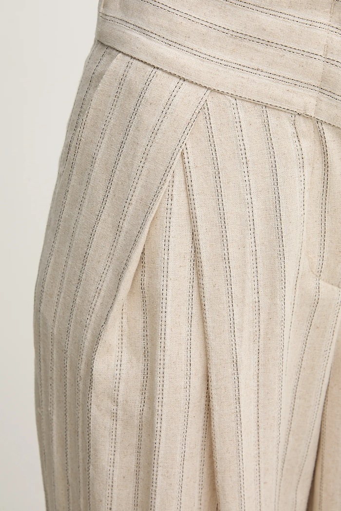 Hoss Intropia pantaloni in lino misto beige 6549013