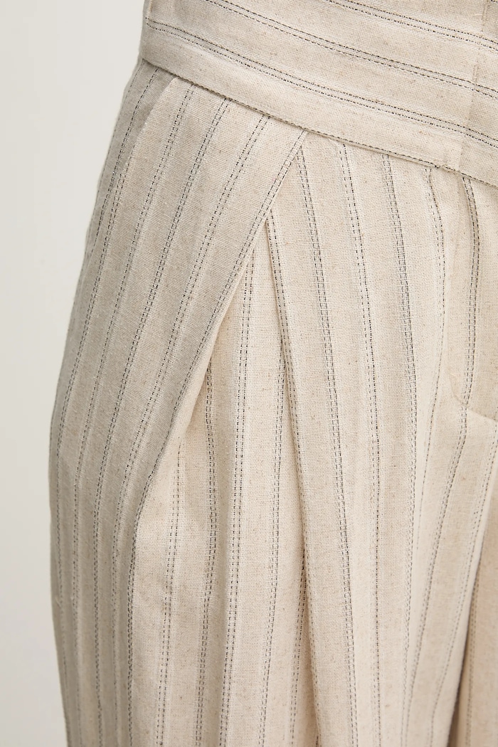 Hoss Intropia pantaloni in lino misto beige 6549013