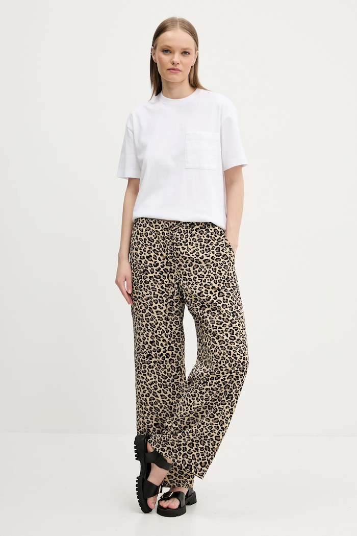 Nohavice Abercrombie & Fitch KI156.4873.449 béžová SS25