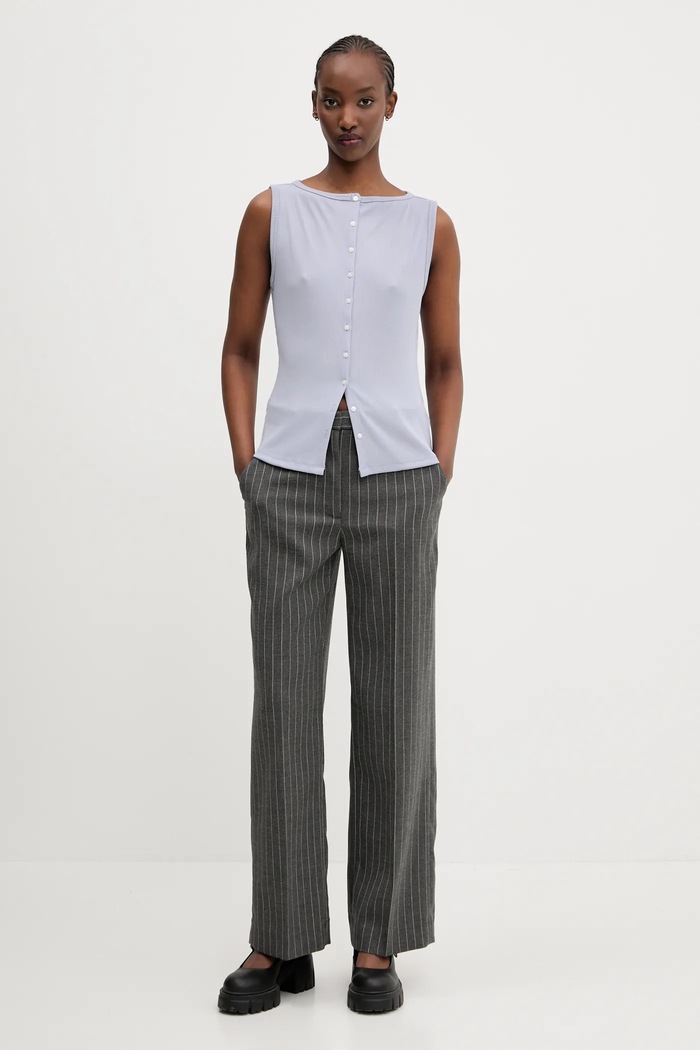 Nohavice Abercrombie & Fitch KI156.5380.907 sivá SS25