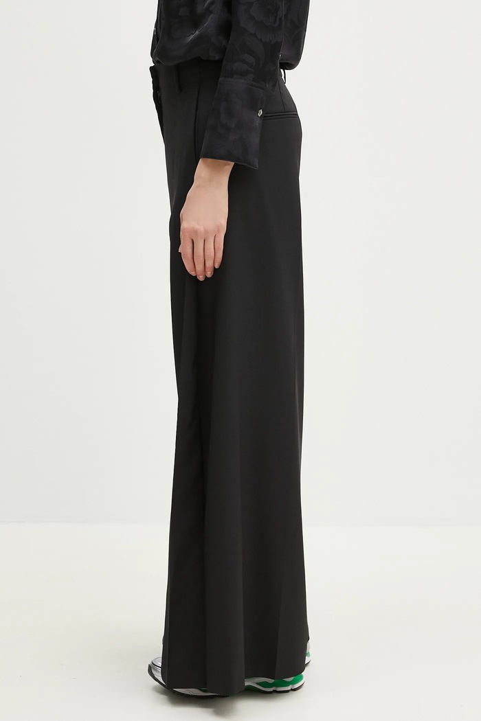 Kenzo pantaloni in lana FF52PA0999RA.99 nero SS25