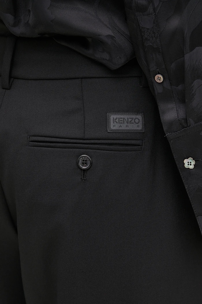 Kenzo pantaloni in lana nero FF52PA0999RA.99