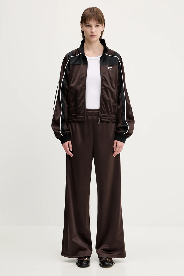 Παντελόνι Martine Rose Wide Leg Track 167JT12700 καφέ