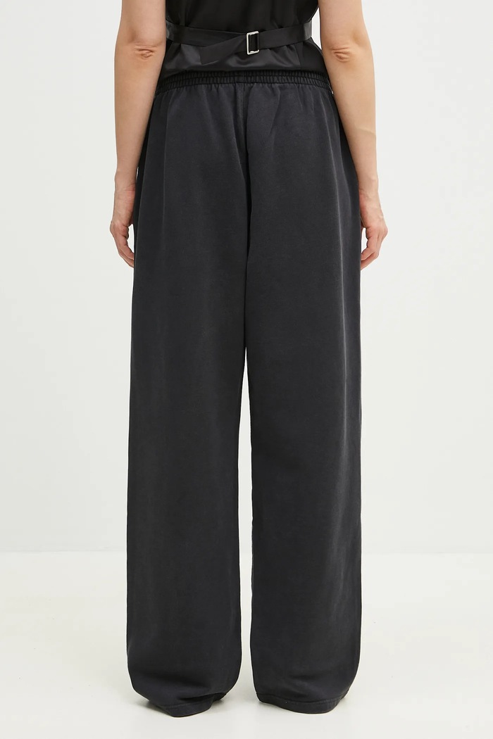 Odzież Martine Rose spodnie dresowe bawełniane Wide Leg 606JS02002C czarny