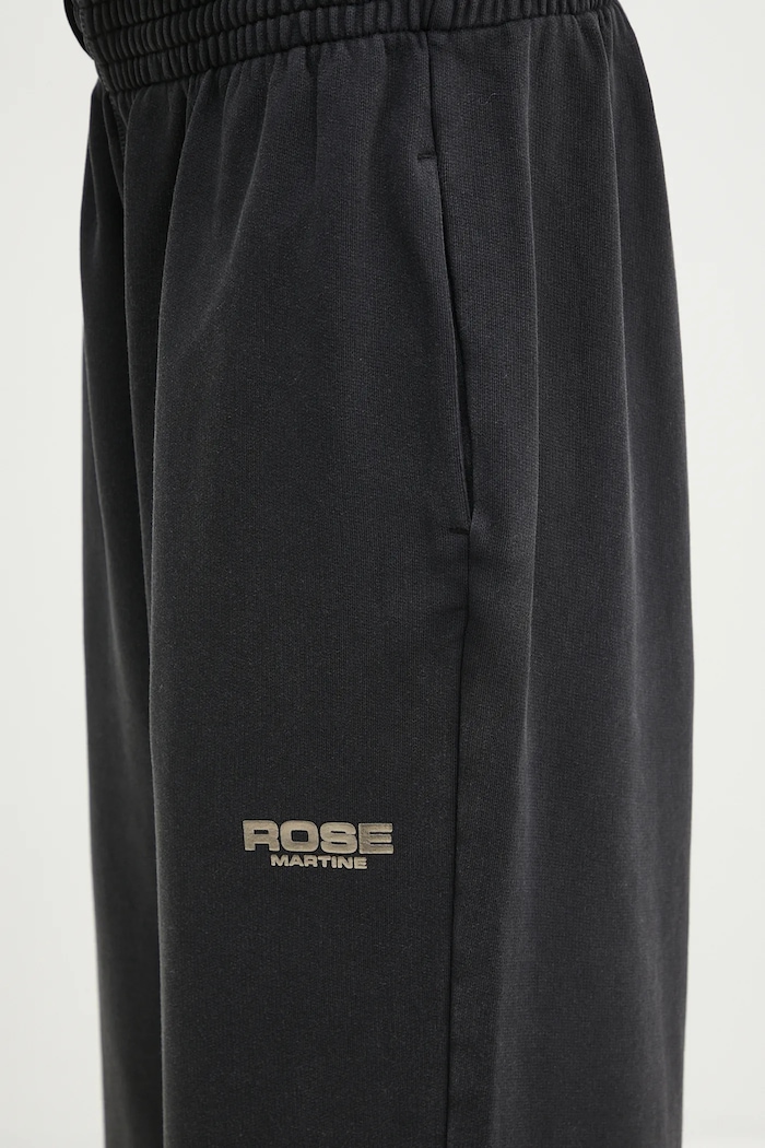 Martine Rose spodnie dresowe bawełniane Wide Leg czarny 606JS02002C