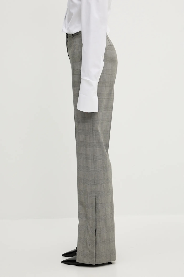 Sportmax pantaloni de lână Batun 2512131011600 maro SS25