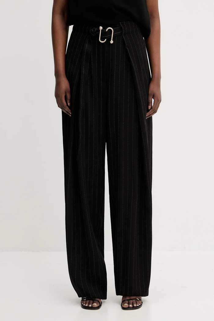 Sportmax pantaloni Berard high negru 2512131031600