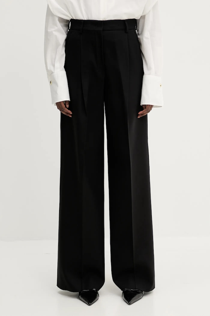 Sportmax pantaloni Veggia dritto nero 2512131032600