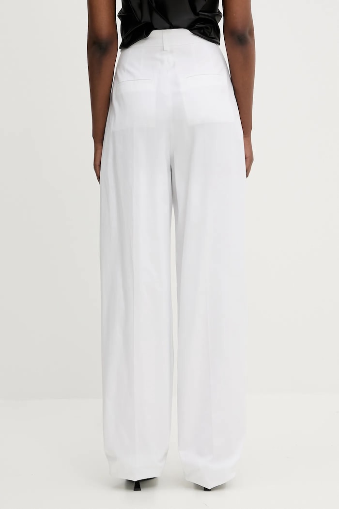 Oblečenie Bavlnené nohavice Sportmax Leone 2512131142600 biela