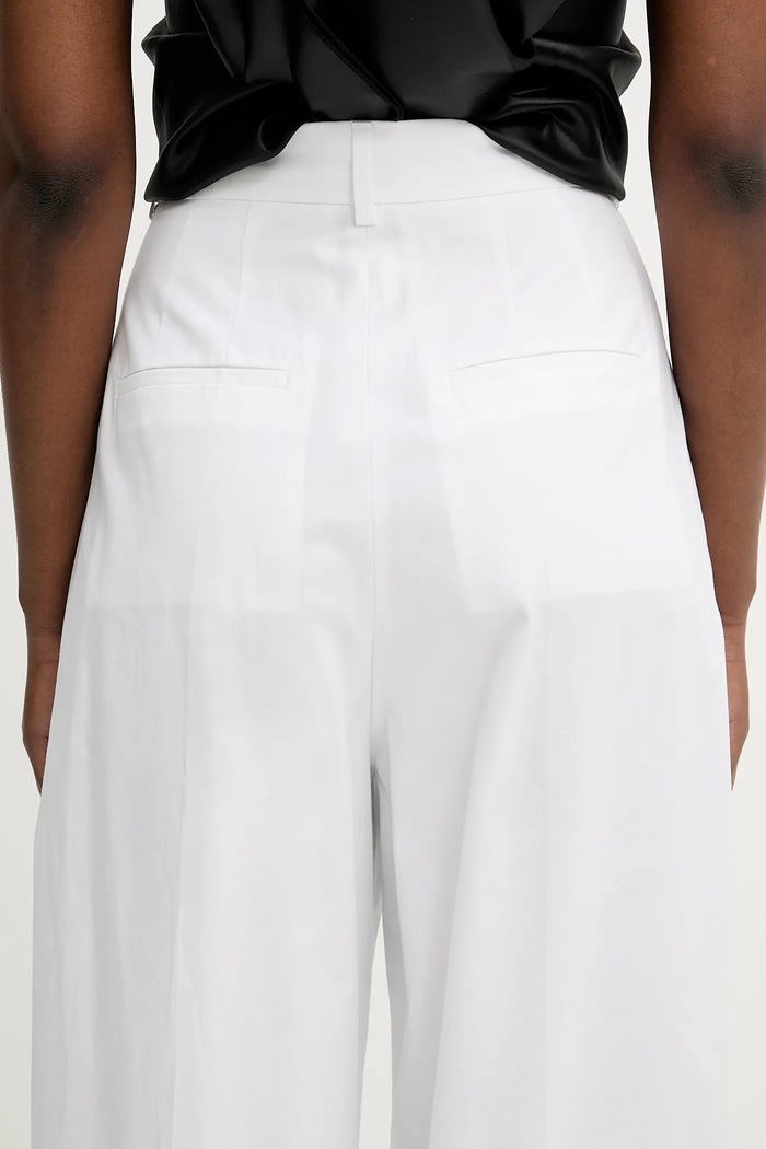 Bavlnené nohavice Sportmax Leone biela 2512131142600