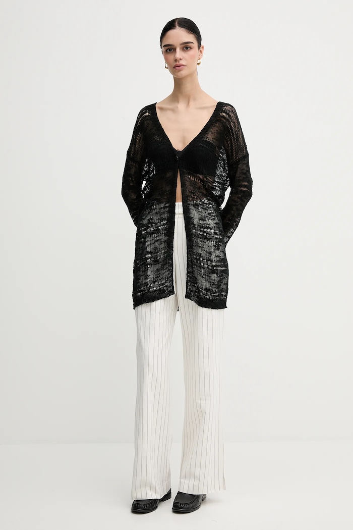 Kalhoty s příměsí lnu Pedro del Hierro 7609760 béžová SS25