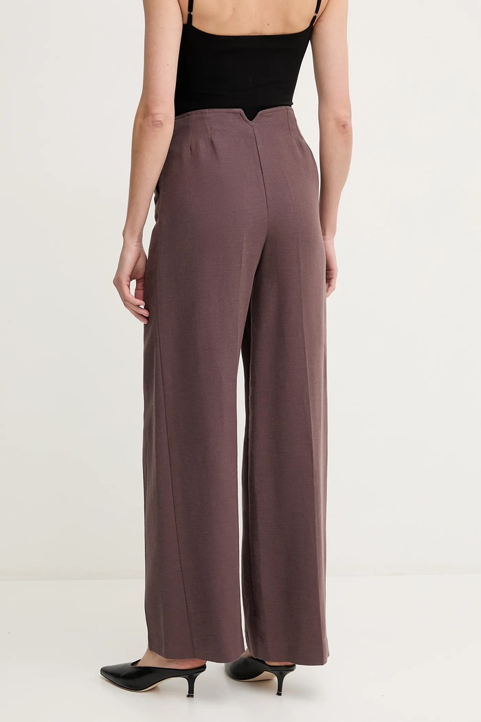 Oblačila Hlače z mešanico lana Pedro del Hierro 7609762 rjava